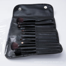 Wisdom 12PCS Black Handle Custom Makeup Brush with Case